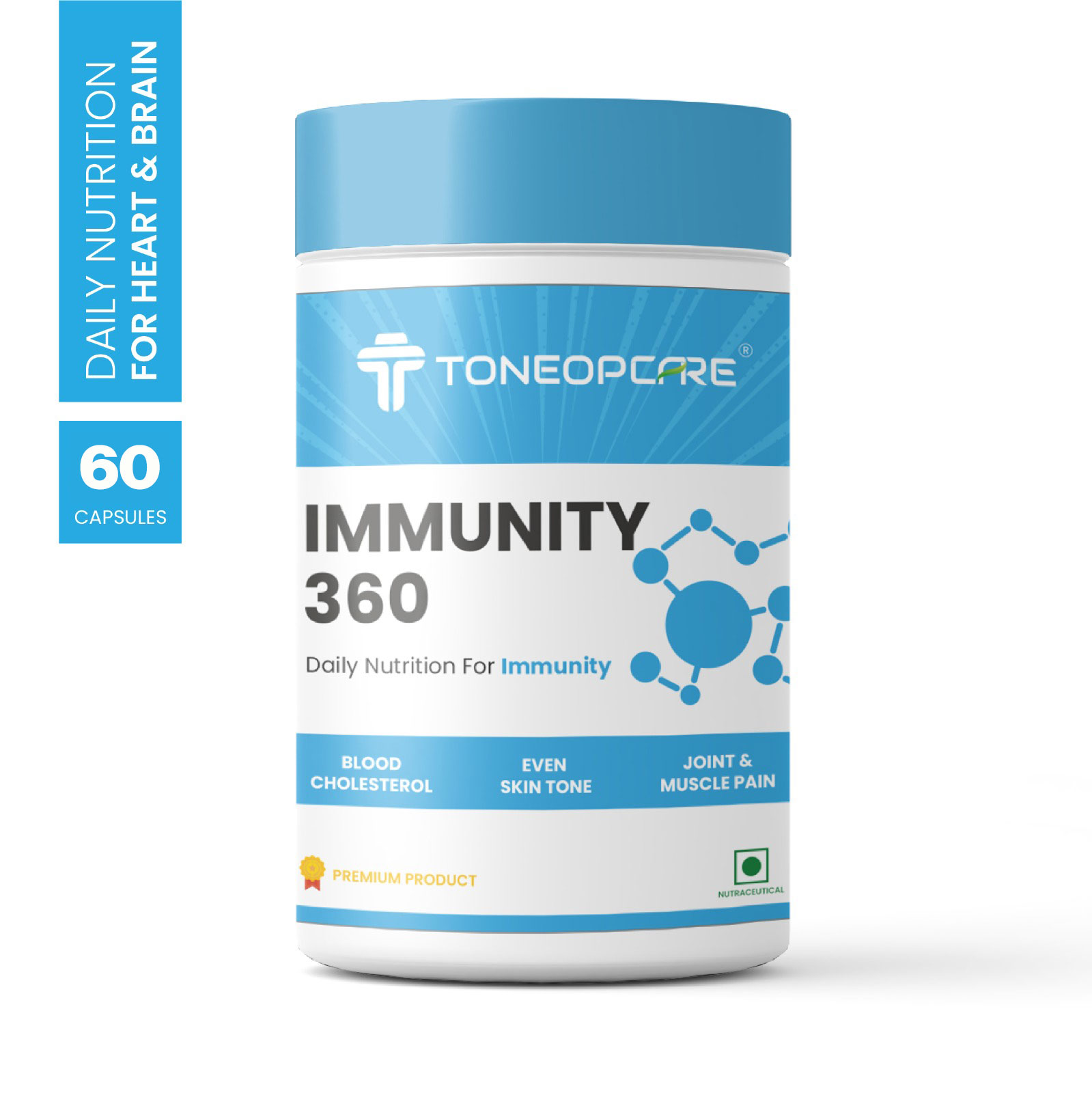 Turmeric, ginger & garlic oil capsules front view