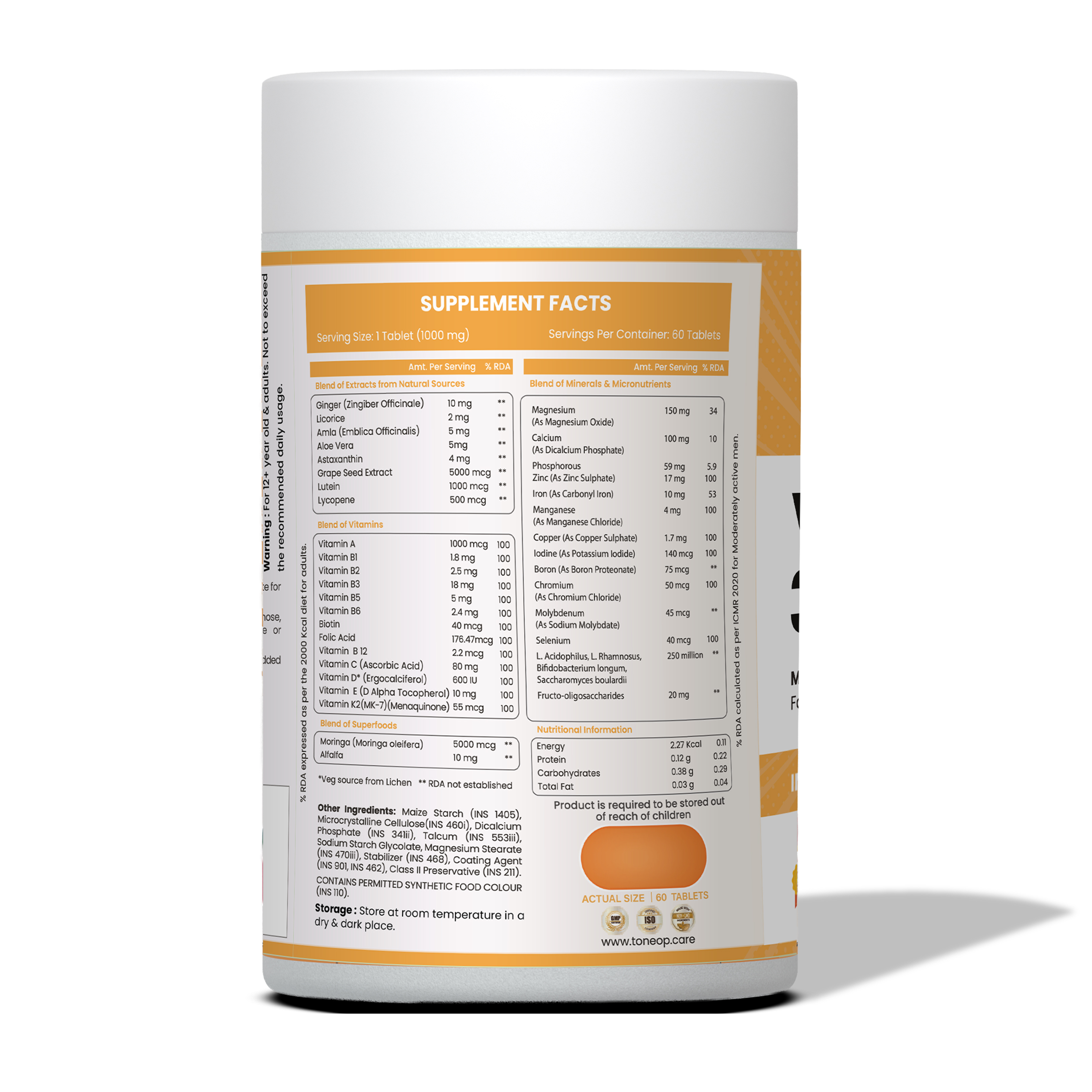 Vitamin 360 tablets side view
