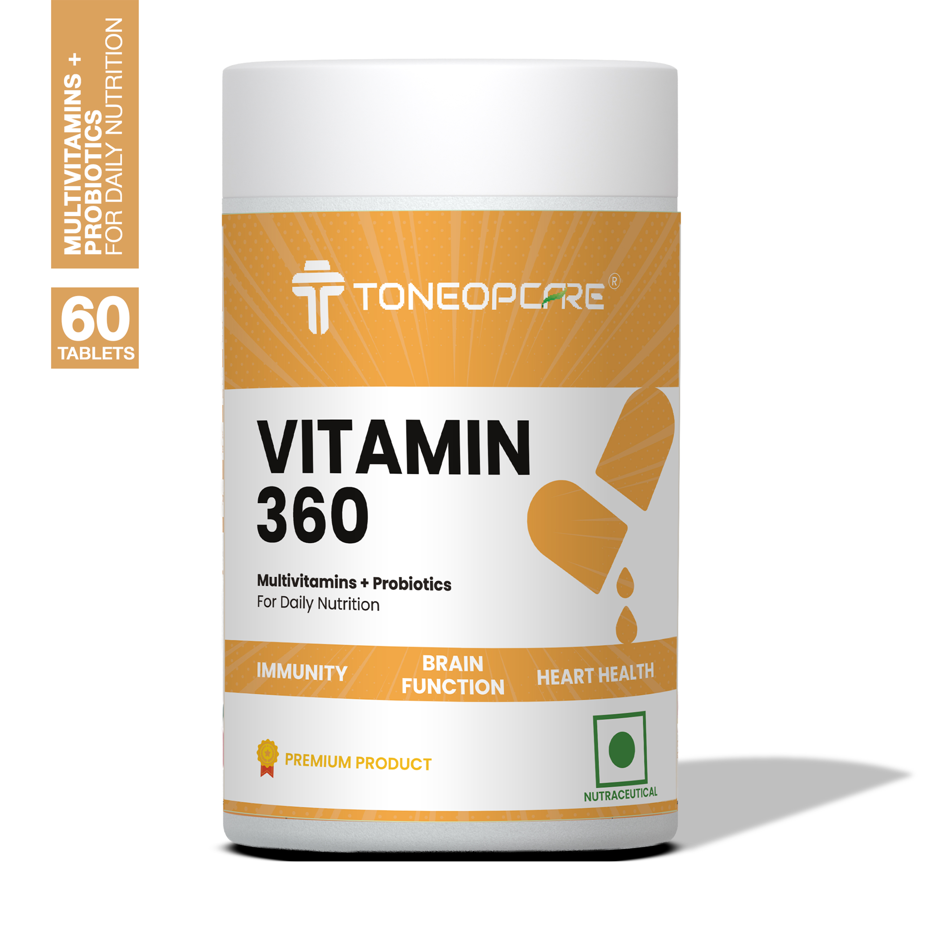Vitamin 360 tablets front view